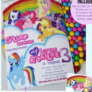 Little Pony Printable Invitation Pony Party Birthday Invite Birthday Pony Invitation Girl Party Invite Little Pony Invitation Birthday Pony