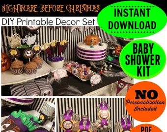 Nightmare Before Christmas Birthday Printable Jack Etsy