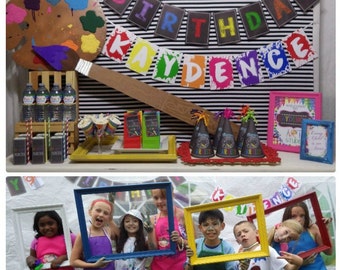 Art Birthday Decorations Paint Party Birthday Decor Artist Birthday Party Decor Paint Party Decorations Artist Birthday Decorations Artist