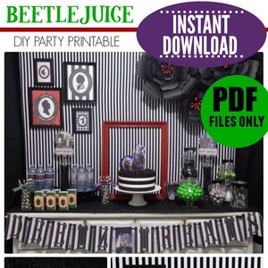 Beetlejuice Party Download Beetlejuice Birthday decorations Beetlejuice Printable Download Beetlejuice Decorations Beetlejuice Party Decor