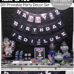 Star Wars Birthday Decorations Star Wars Party Printable Star Wars Decorations Star Wars Bday Star Wars Party Decor Star Wars |NEW Star Wars