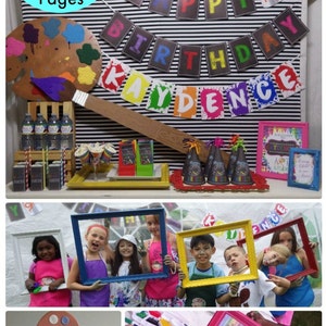Art Birthday Decorations Paint Party Birthday Decor Artist Birthday Party Decor Paint Party Decorations Artist Birthday Decorations Artist