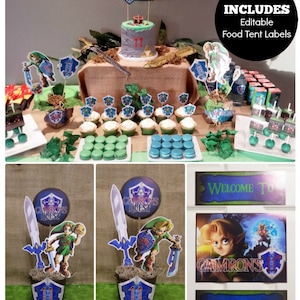 Zelda Birthday Decorations Legend of Zelda Birthday Majora&#39;s Mask Zelda Party Decorations Zelda Bday Decor Zelda Decorations for Birthday