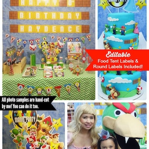 Mario Bros Birthday Decorations Mario Party Birthday Printable Mario Bros Decorations Mario Party Printable Mario Brothers Bday Decoration