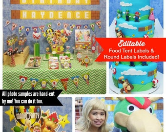 スーパーマリオをテーマにした誕生日デコレーション - パーソナライズ スーパーマリオをテーマにした誕生日デコレーション - パーソナライズ