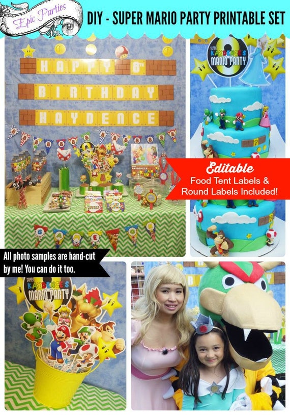 Super Mario Bros. Party Birthday Printable | Mario Party Decorations | Mario Birthday | Mario Party Printable | Epic Parties by REVO Il_570xn