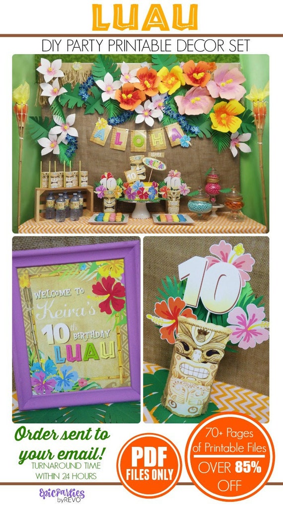 Luau Birthday Decorations Beach Party Kids Hawaiian Pool Party