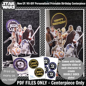 Star Wars Centerpiece Star Wars Birthday Star Wars Party Printable Download Star Wars DIY Decoration Star Wars Bday Center piece Star Wars