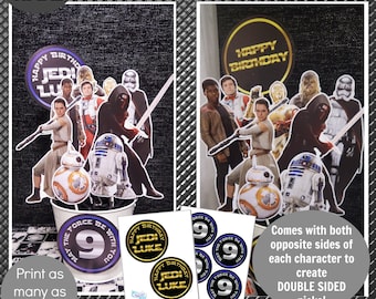 Star Wars Centerpiece Star Wars Birthday Star Wars Party Printable Download Star Wars DIY Decoration Star Wars Bday Center piece Star Wars