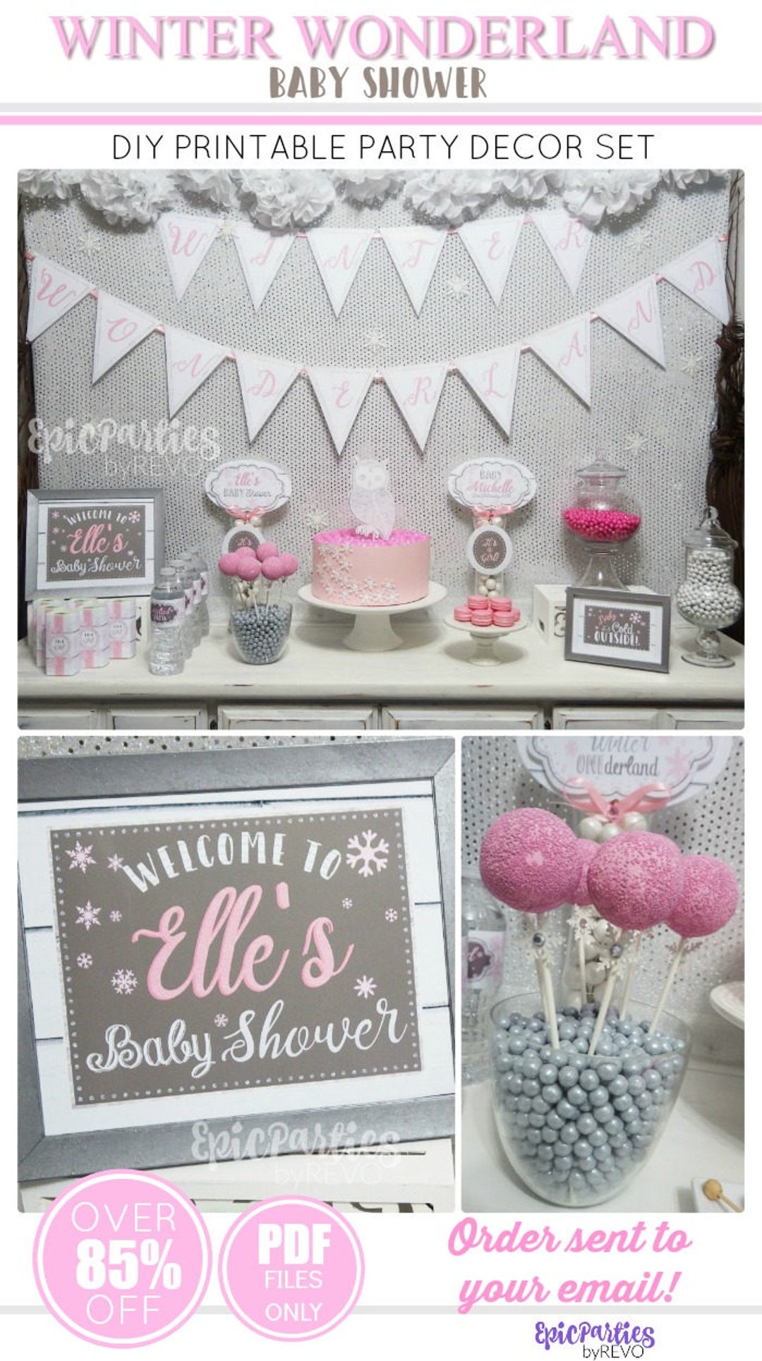 Winter Wonderland Shower Decorations | Winter Wonderland Baby Shower ...