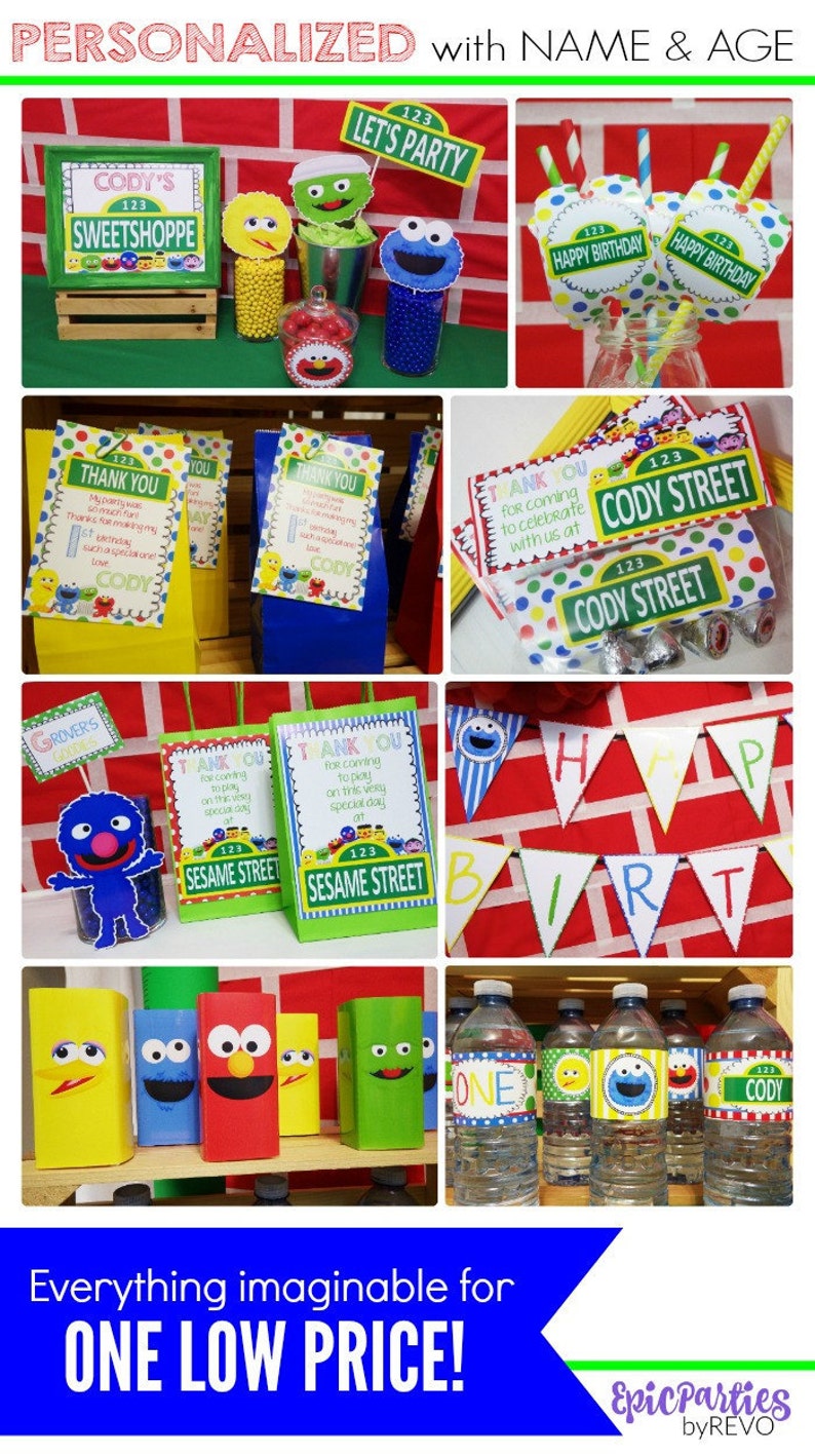 elmo birthday epic parties by revo sesame street party printable elmo party 1st any age sesame street birthday decorations printtable paper party kids craft supplies tools