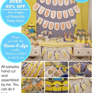 Minion Birthday Decorations Minion First Birthday Minion Decor 1st Birthday Minions Decoations Despicable Me 1st Birthday Bundle 40% OFF