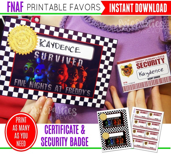 FNAF Birthday Download Five Night's at Freddy's Birthday Decorations Fnaf  Birthday Printable Fnaf Party Bday Decorations Fnaf Download DIY 