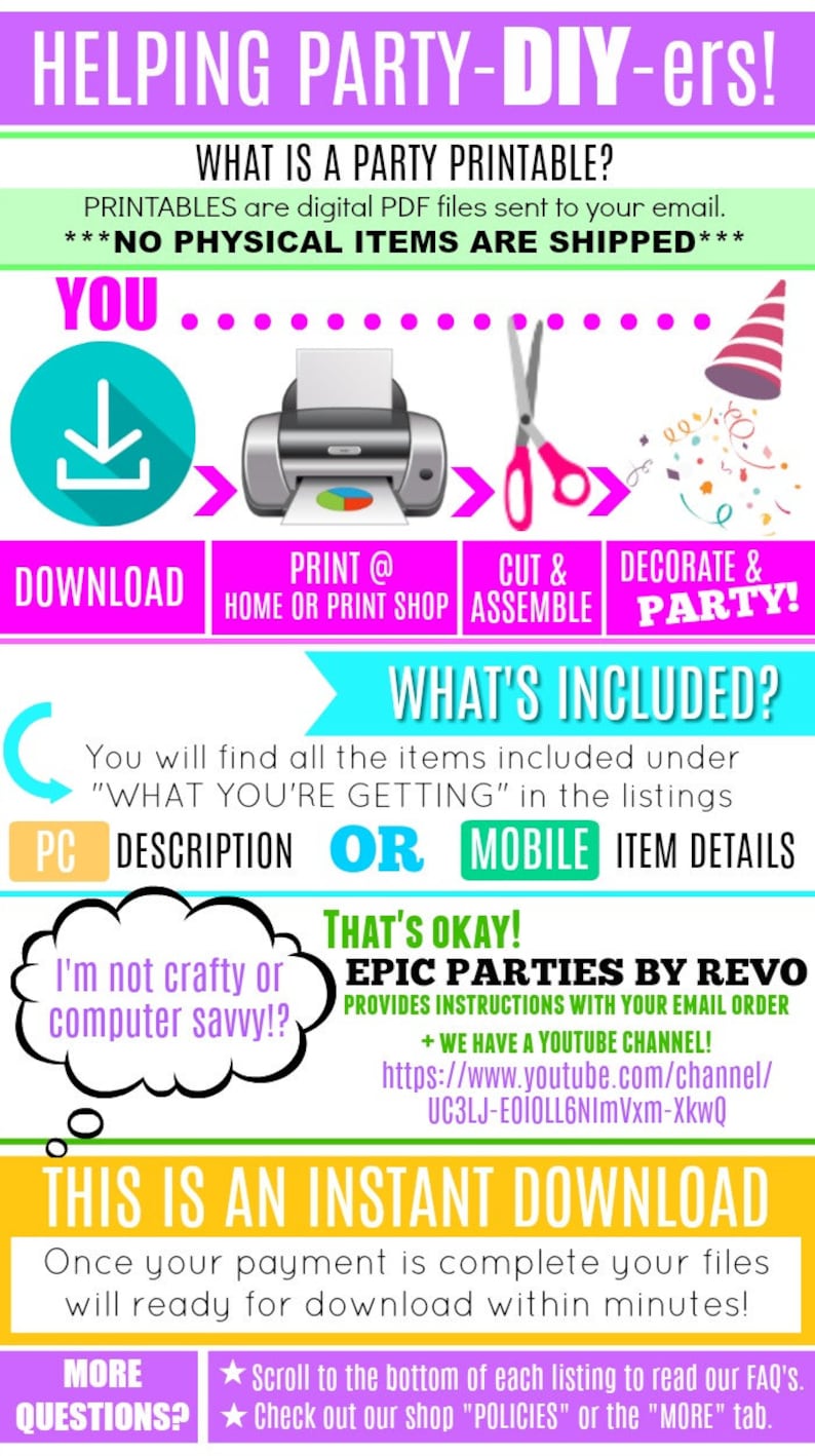 Art Party Art Birthday Decorations Art Birthday Party Artist Party Art Party Printables INSTANT DOWNLOAD Epic Parties by REVO
