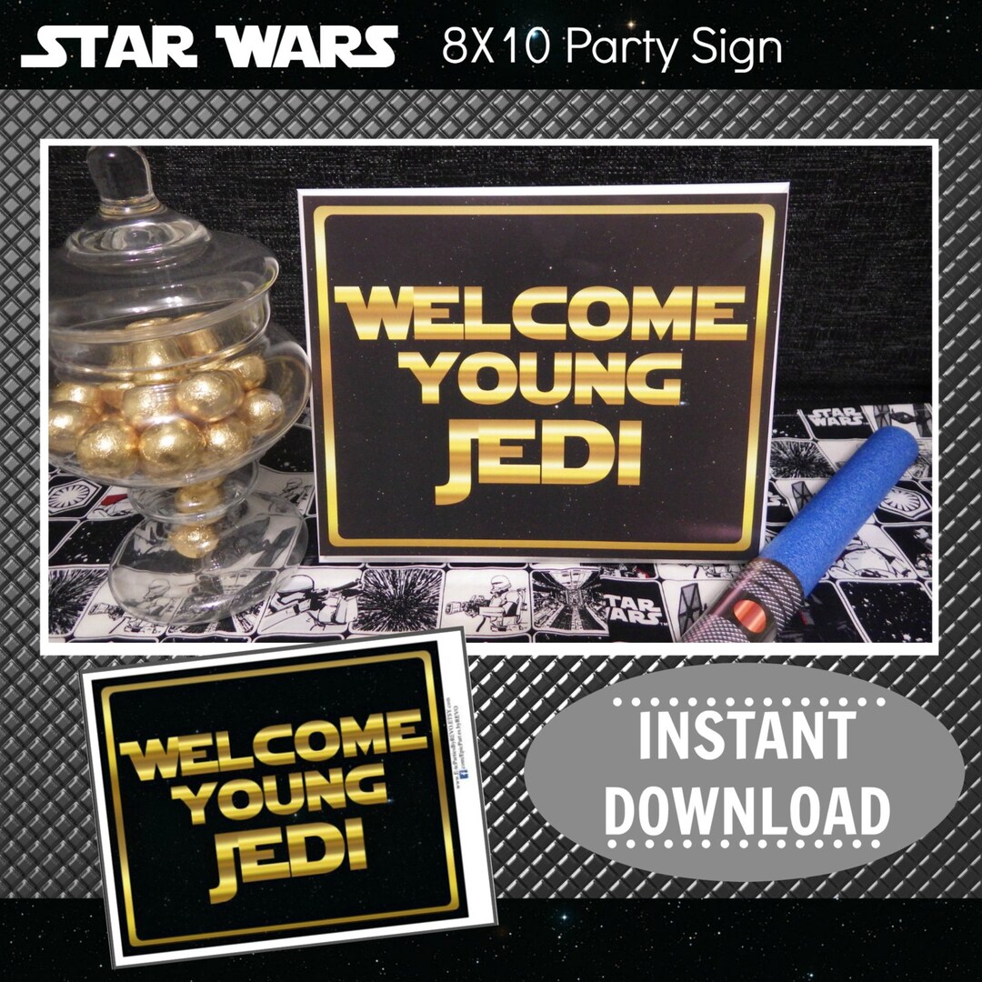 Star Wars Birthday Printable Star Wars Sign Birthday Decoration Star ...