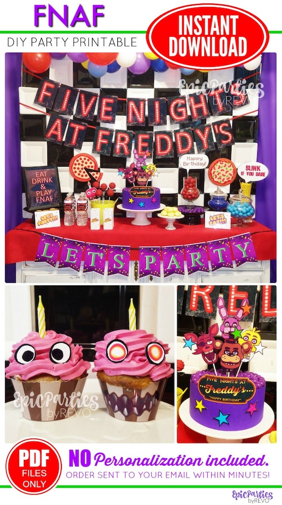 Five Nights at Freddy's Birthday Party Ideas and Themed Supplies