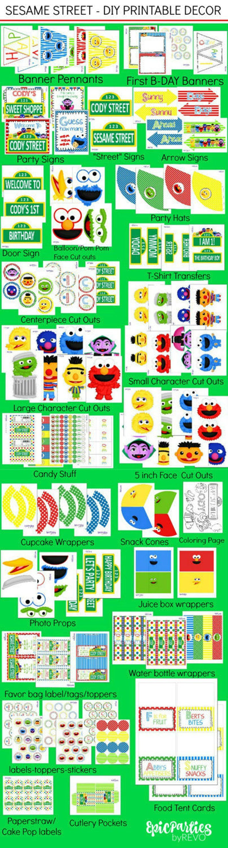 elmo birthday epic parties by revo sesame street party printable elmo party 1st any age sesame street birthday decorations printtable paper party kids craft supplies tools