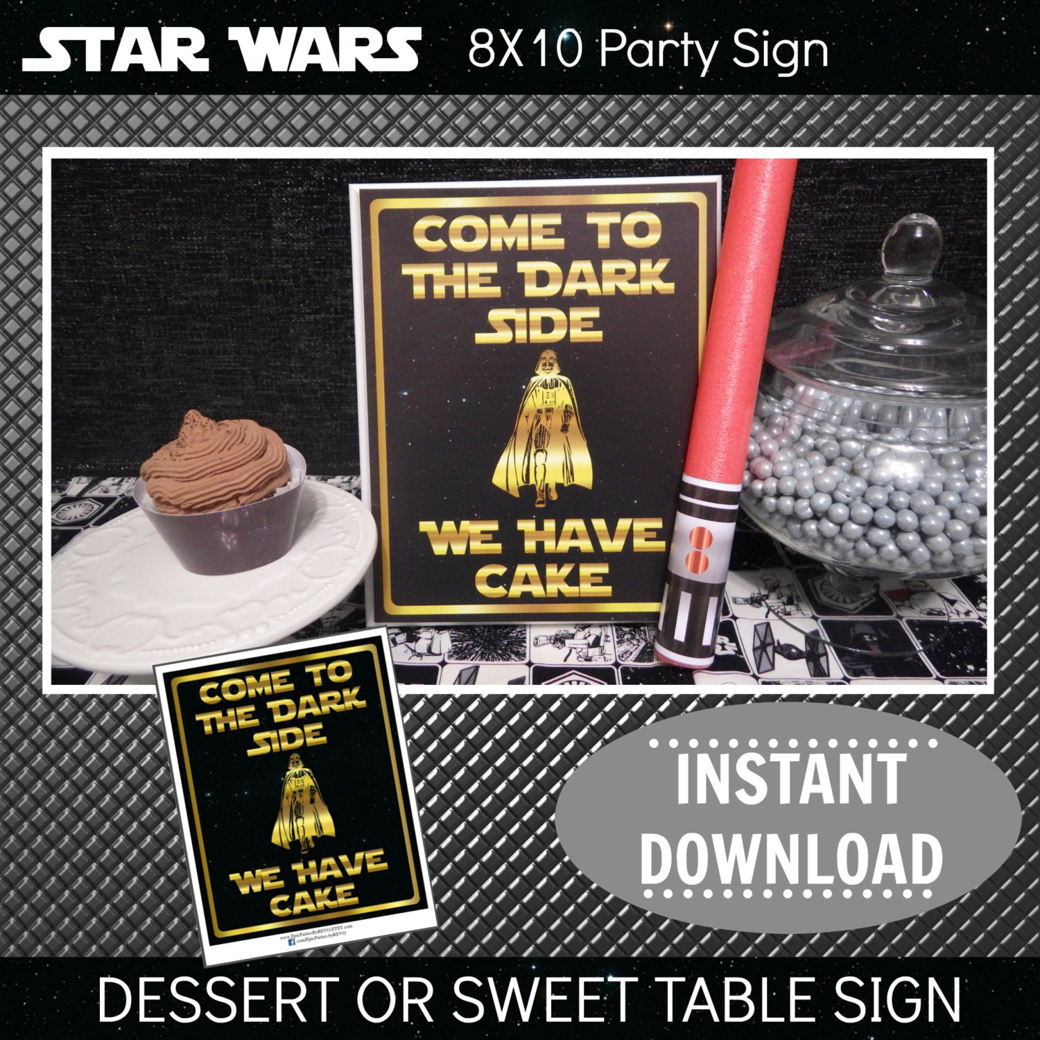 Star Wars Party Sign Star Wars Birthday Party Star Wars Decoration Download  Star Wars Printable Sign for Star Wars Event Decoration DIY, image size:1500x1500