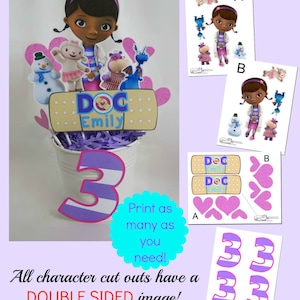 Doc Mcstuffins Centerpiece Doc Mcstuffins Birthday Decorations Doc Mcstuffins Party Centerpiece DIY Doc Mcstuffins Birthday center piece