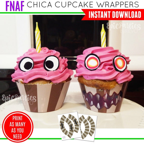 FNAF Birthday Cupcake Wrappers Five Nights at Freddy's Birthday Decorations  FNAF Cupcake Decor Fnaf Bday Printable Download Fnaf Cupcakes -  Denmark