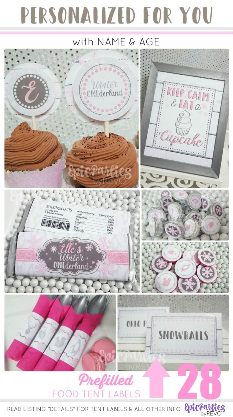 Download Winter Onederland Printable Winter Wonderland Decorations Epic Parties By Revo Winter Onederland Decorations Onederland Birthday Parties Events Kids Crafts