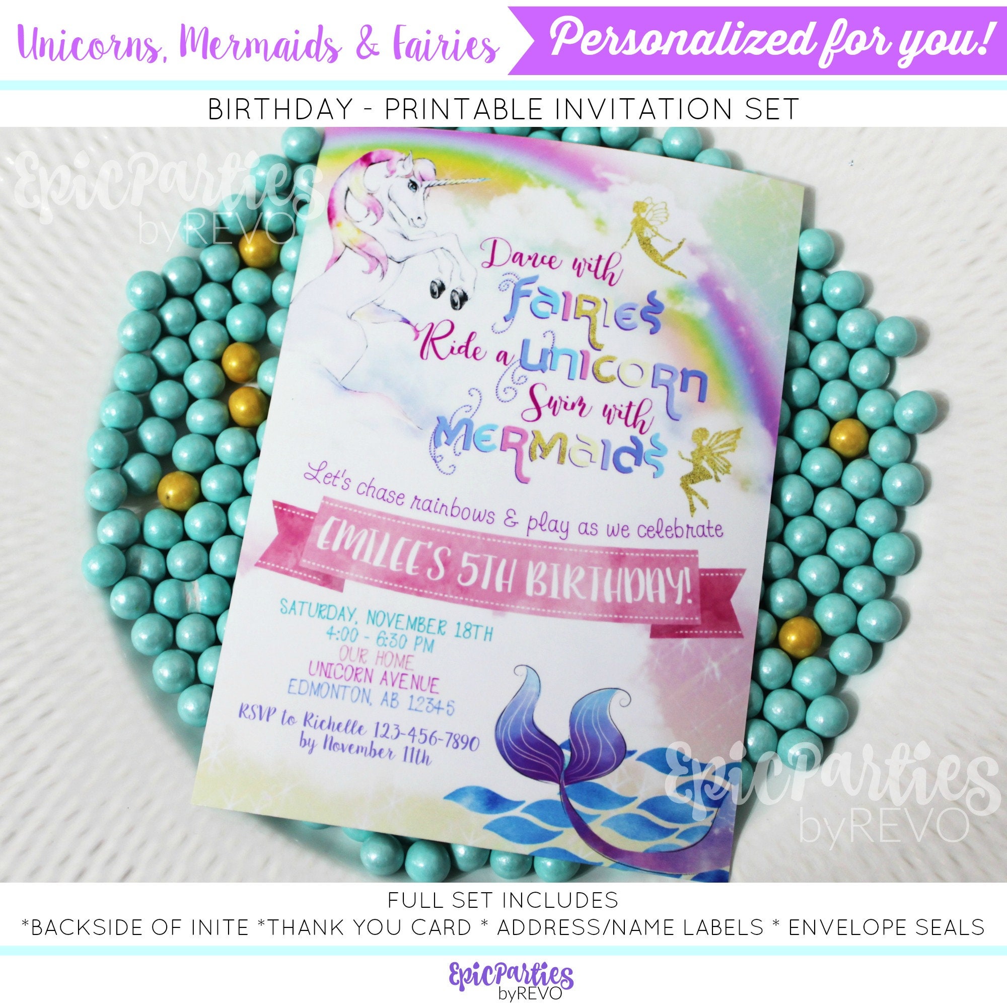 Unicorn Birthday Printable Invitation Epic Parties By Revo Unicorn Birthday Printable Invitation Epic Parties By Revo