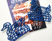 TWO Vintage Cast Metal Trivets Blue Chicken Hen Trivet Blue Duck Trivet Hot Plate Farmhouse Camp Country Kitchen Decor