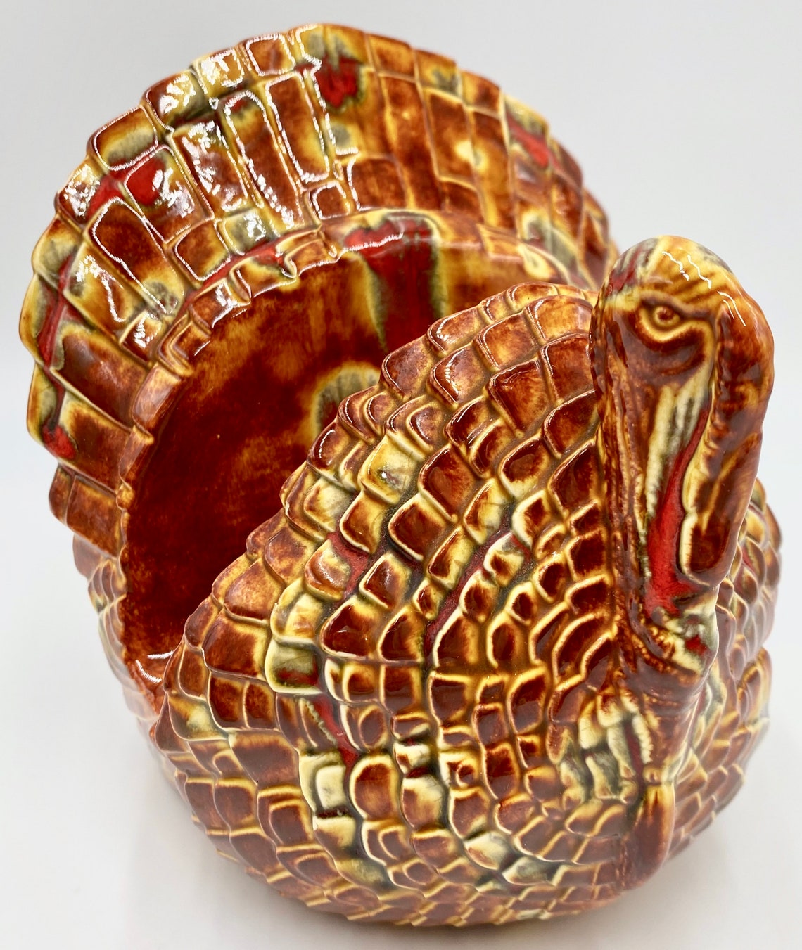 Vintage Ceramic Turkey Napkin Holder Retro Mid Century Etsy