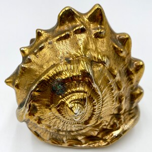 Collectible Brass Shell Decor | Vintage Brass Oyster Shell | Oyster ...