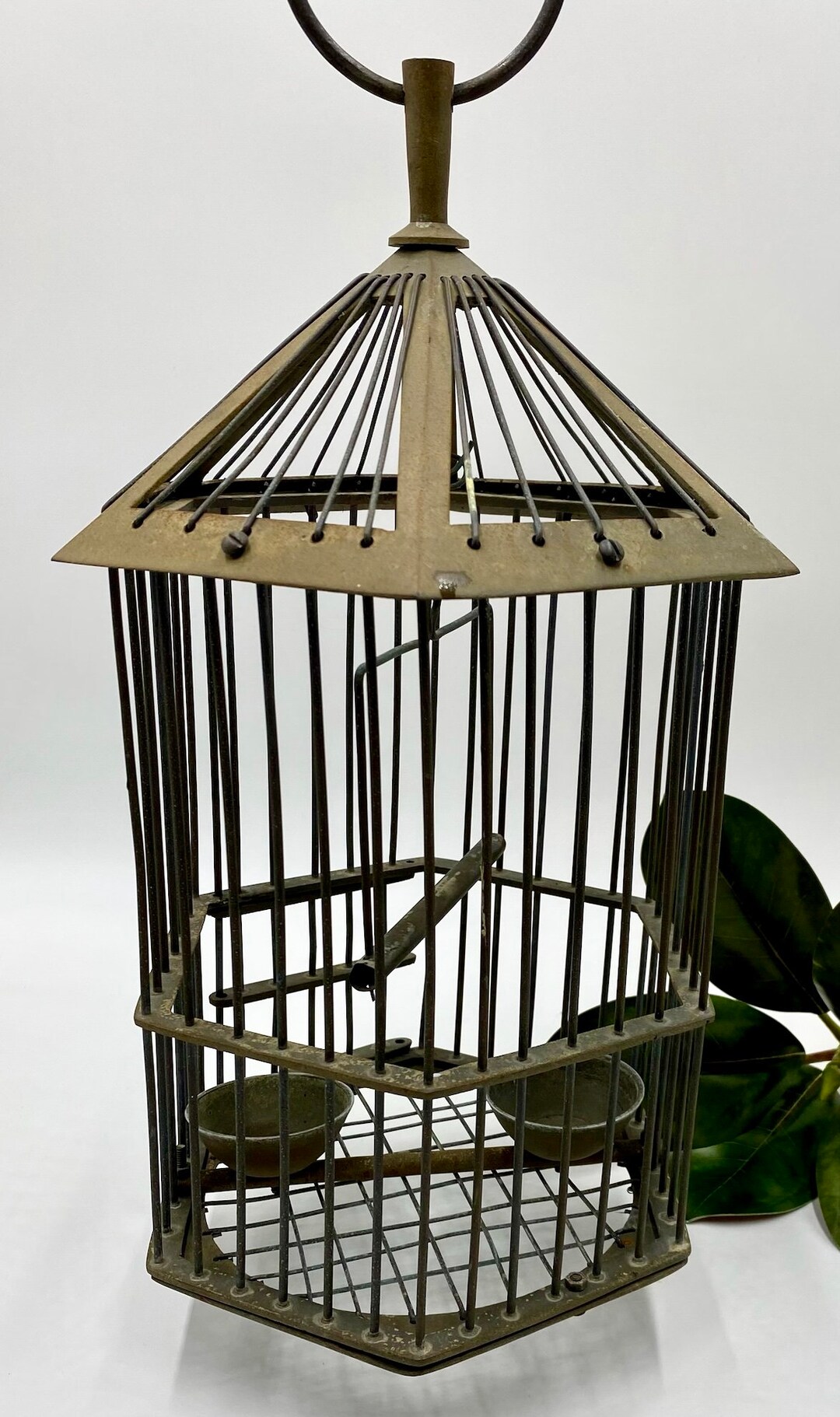 Vintage Bird Cage Hexagonal Metal Bird Cage Functional Etsy