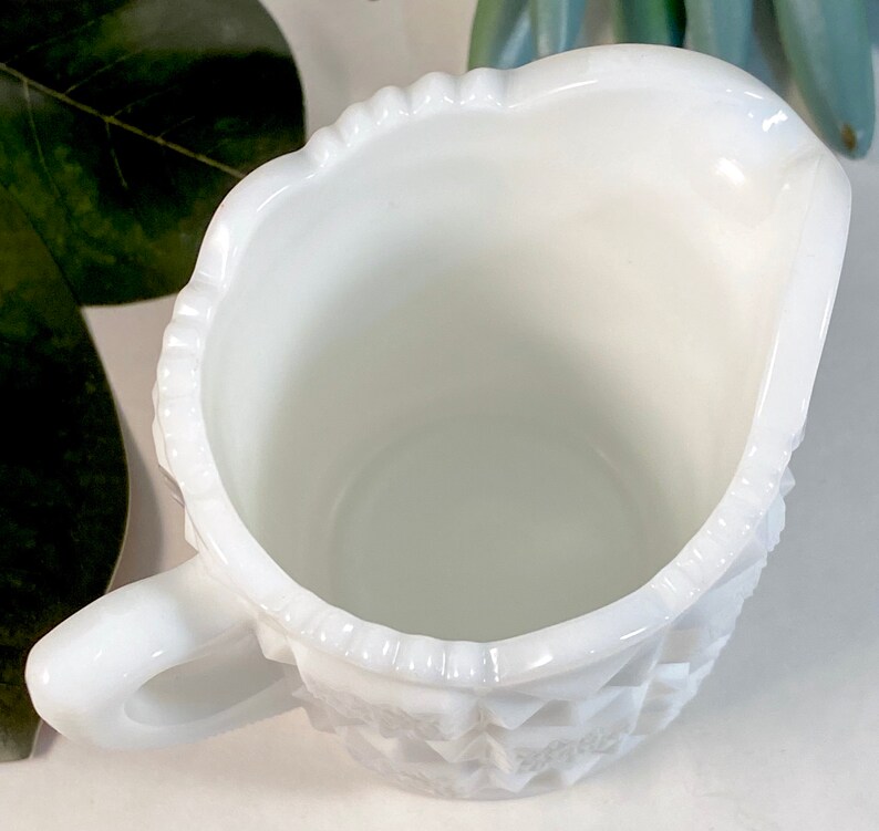 Vintage Westmoreland White Milk Glass Creamer Pitcher Milk Etsy