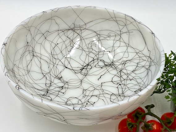 Vintage Hazel Atlas “spaghetti” Bowl | Mid-century Modern