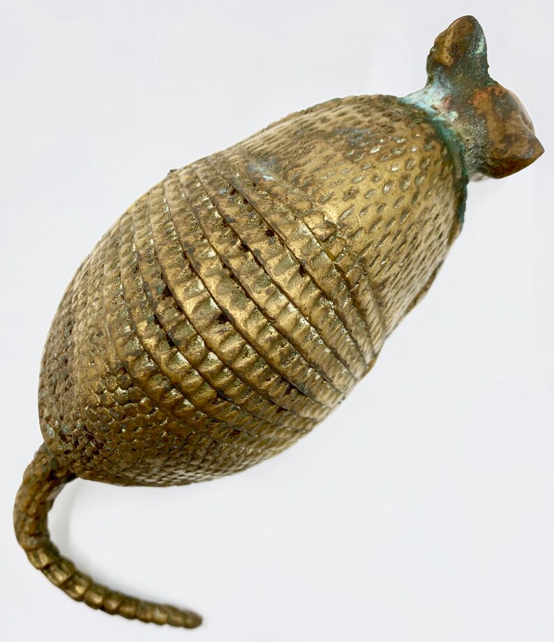 Vintage Brass Armadillo Figurine Armadillo Sculpture Etsy