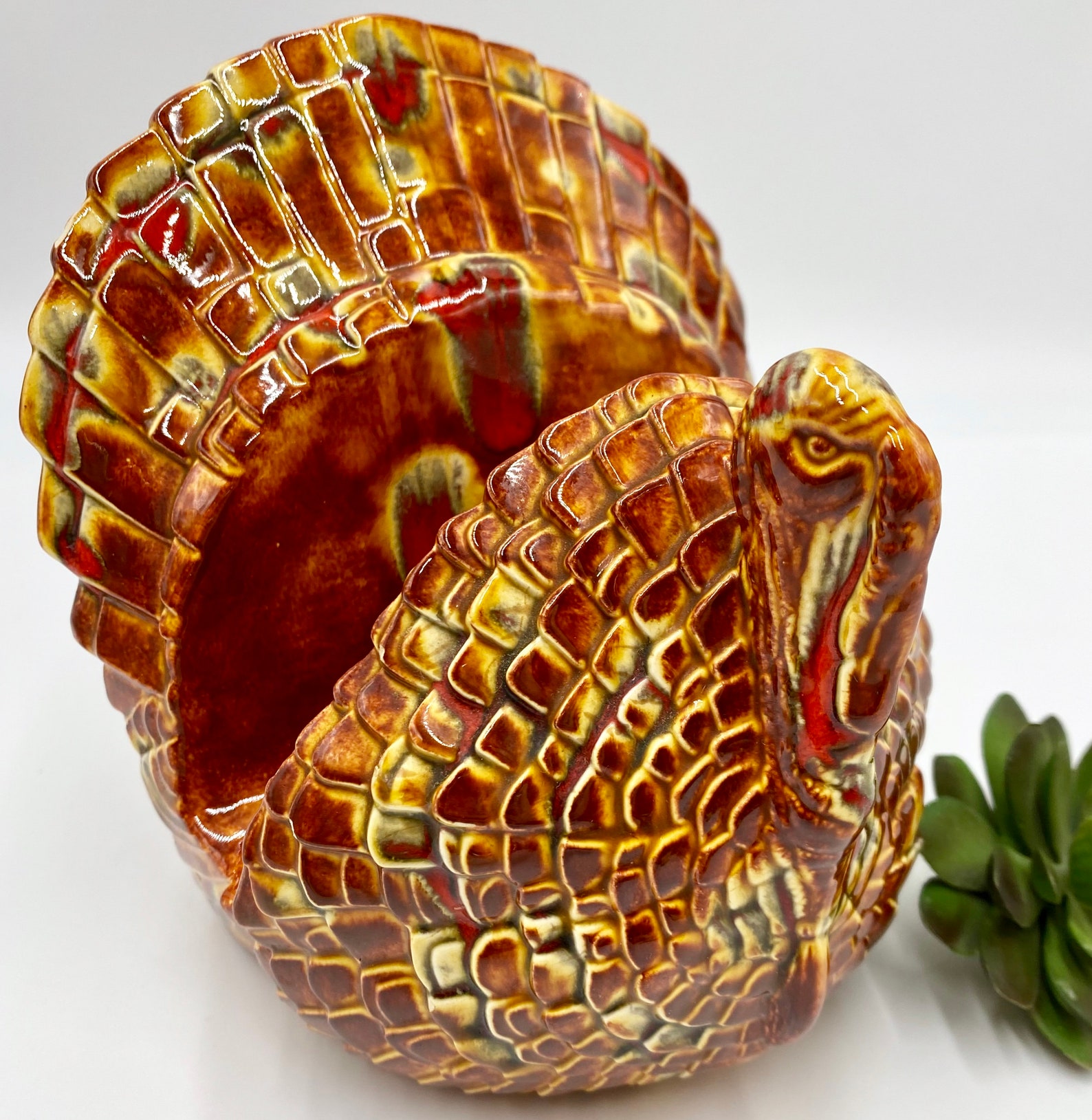 Vintage Ceramic Turkey Napkin Holder Retro Mid Century Etsy