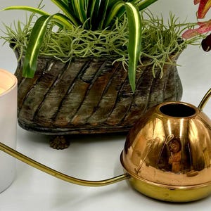 Lovely Vintage Brass and Copper Watering Can | Metal Watering Can | Small Size | Apartment Dwellers City Slickers | Indoor Outdoor Gardening