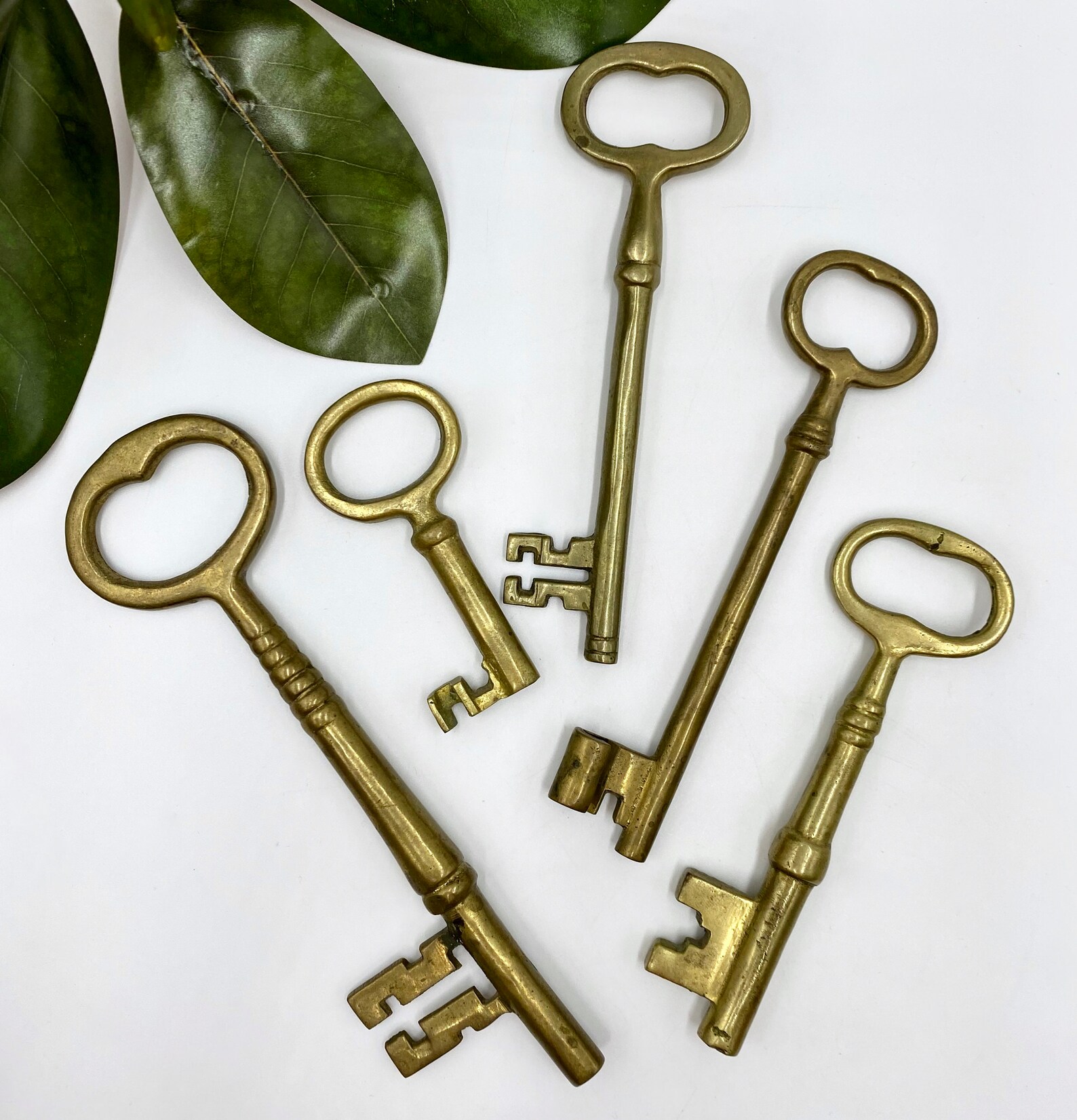 Vintage Brass Skeleton Keys Brass Jailer's Keys Prison Etsy