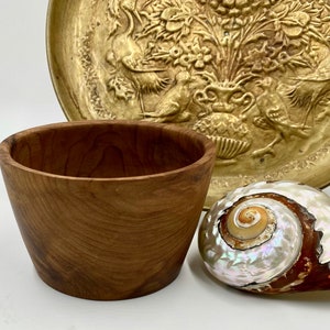 Small Wooden Bowl | Hand-Crafted Wooden Bowl | Flared Wooden Bowl | Trinket Dish | Coin Bowl | Catch-All Bowl | Wooden Bowl Decor