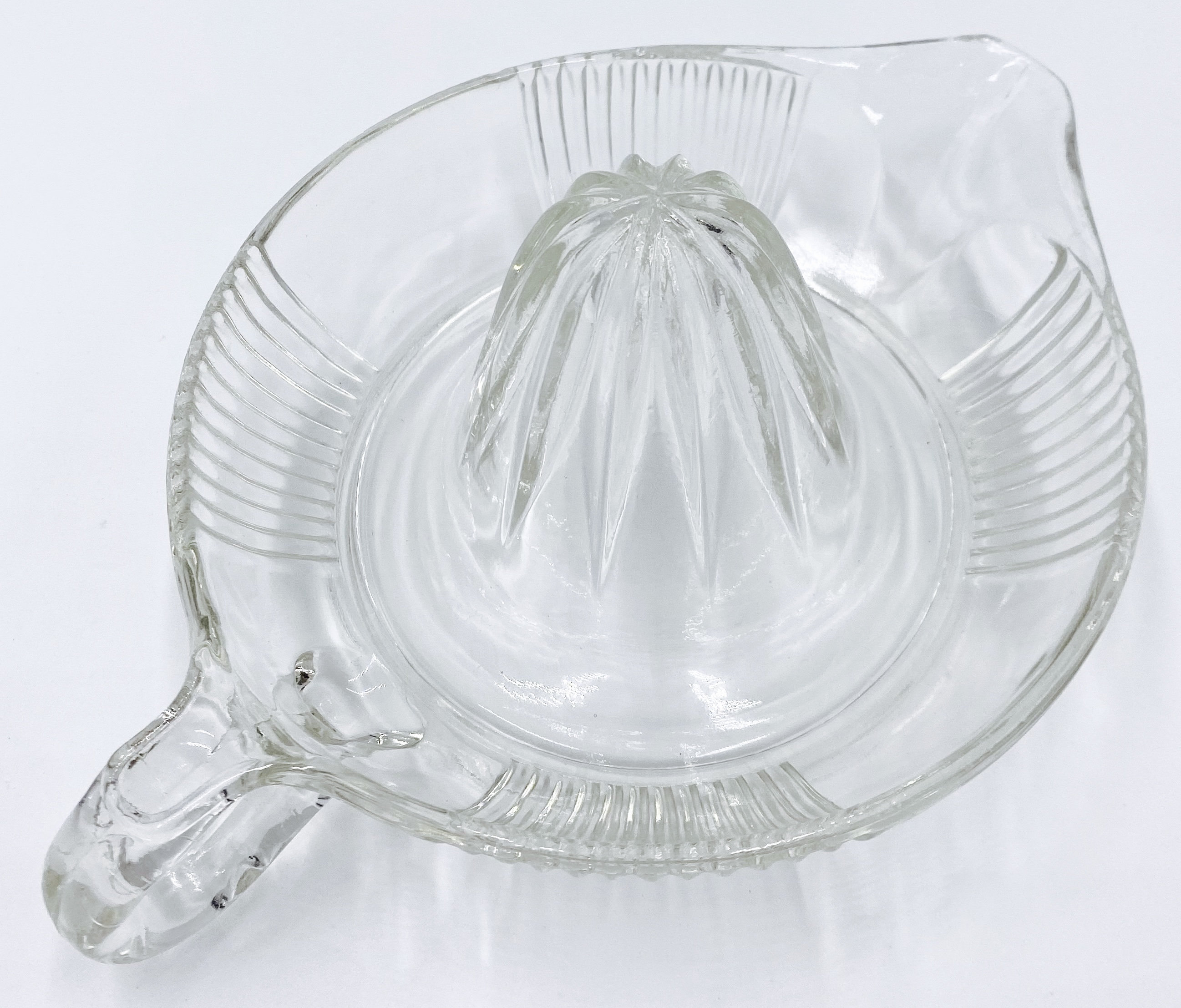 Vintage Solid Glass Citrus Reamer Thick Clear Glass Citrus Etsy