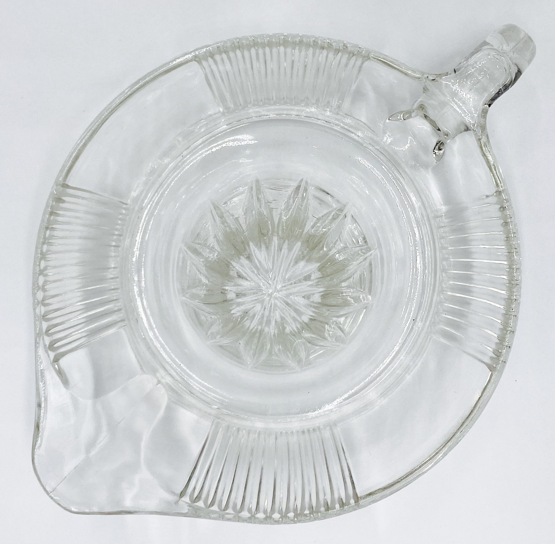 Vintage Solid Glass Citrus Reamer Thick Clear Glass Citrus Etsy