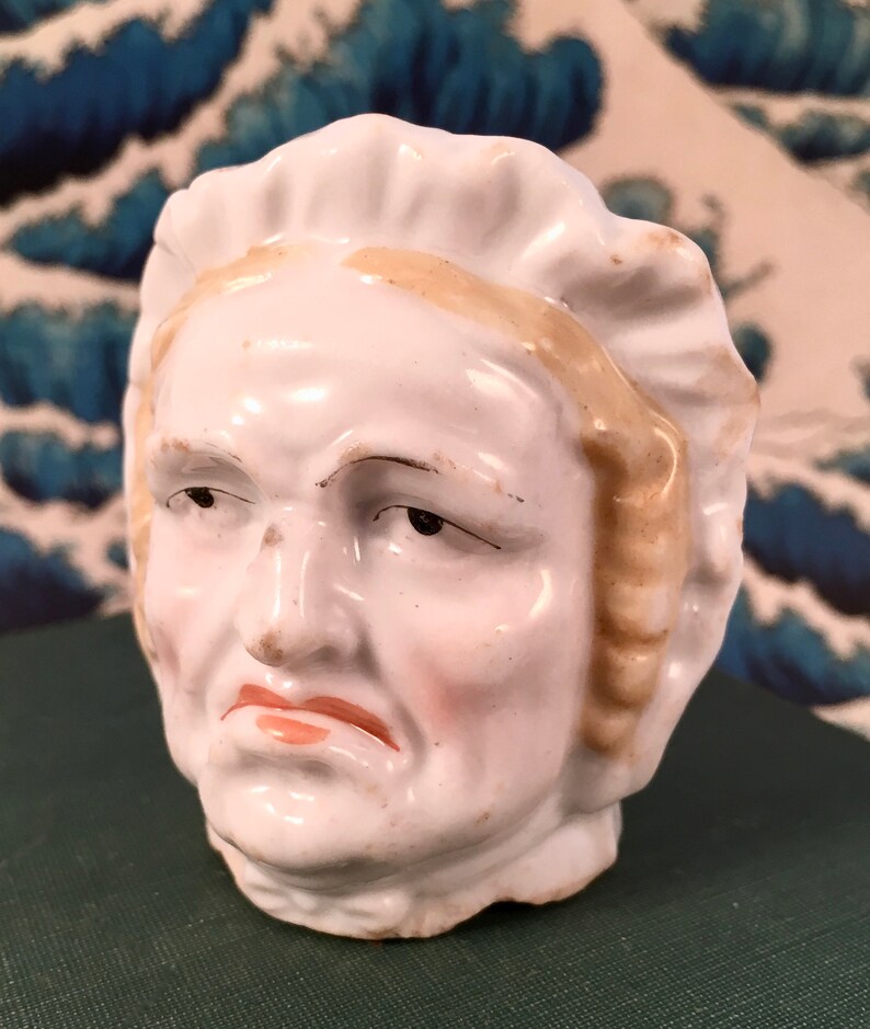 Antique Ceramic Porcelain Pottery Head Bank Still Bank Etsy