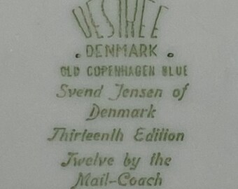 食器 DESIREE DENMARK OLD  BLUE 1987 食器 DESIREE DENMARK OLD BLUE 1987 Desiree Denmark Old Copenhagen