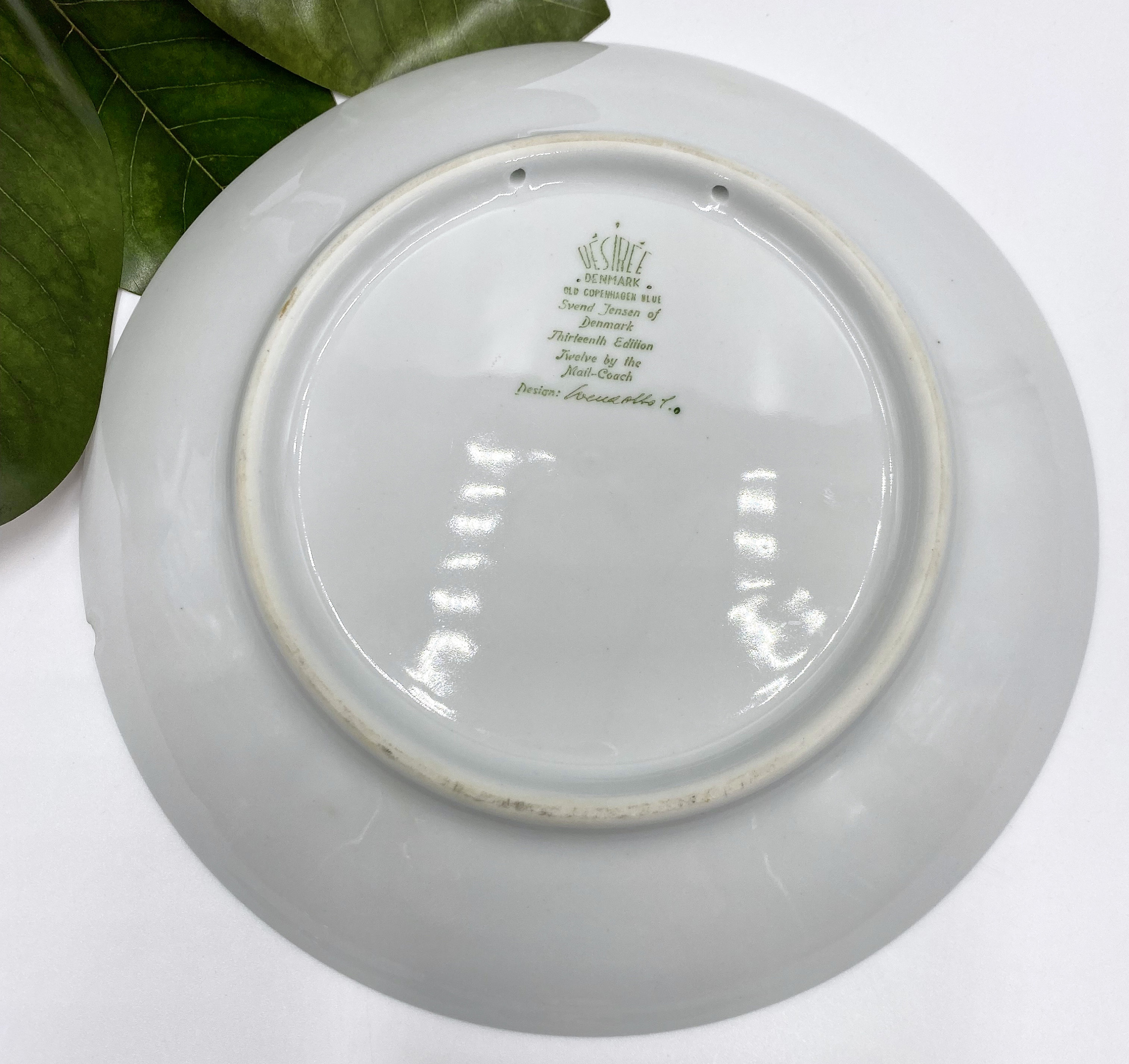 Desiree Denmark Old Copenhagen Blue Collectible Plate | Blue and