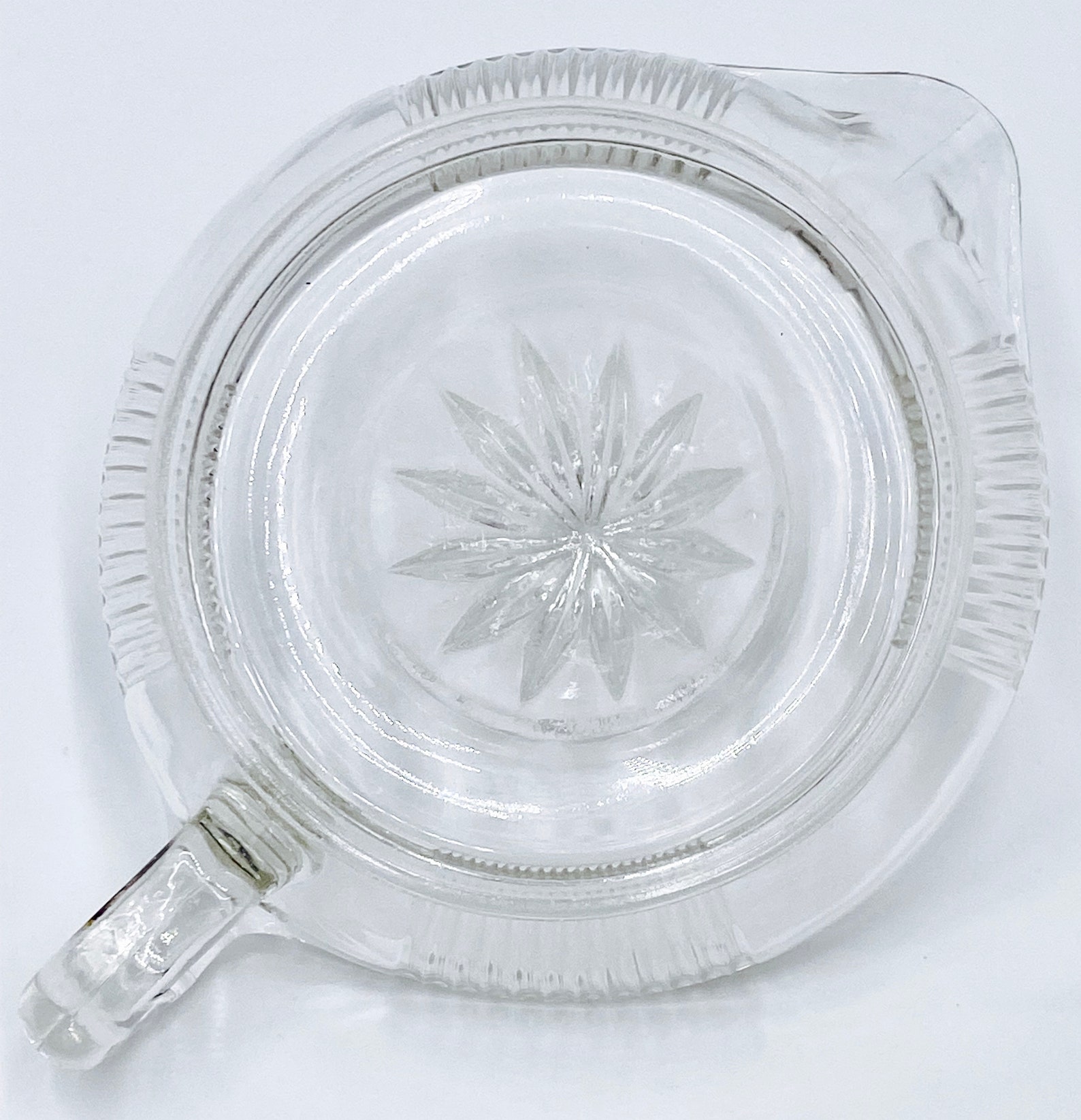 Vintage Solid Glass Citrus Reamer Thick Clear Glass Citrus Etsy