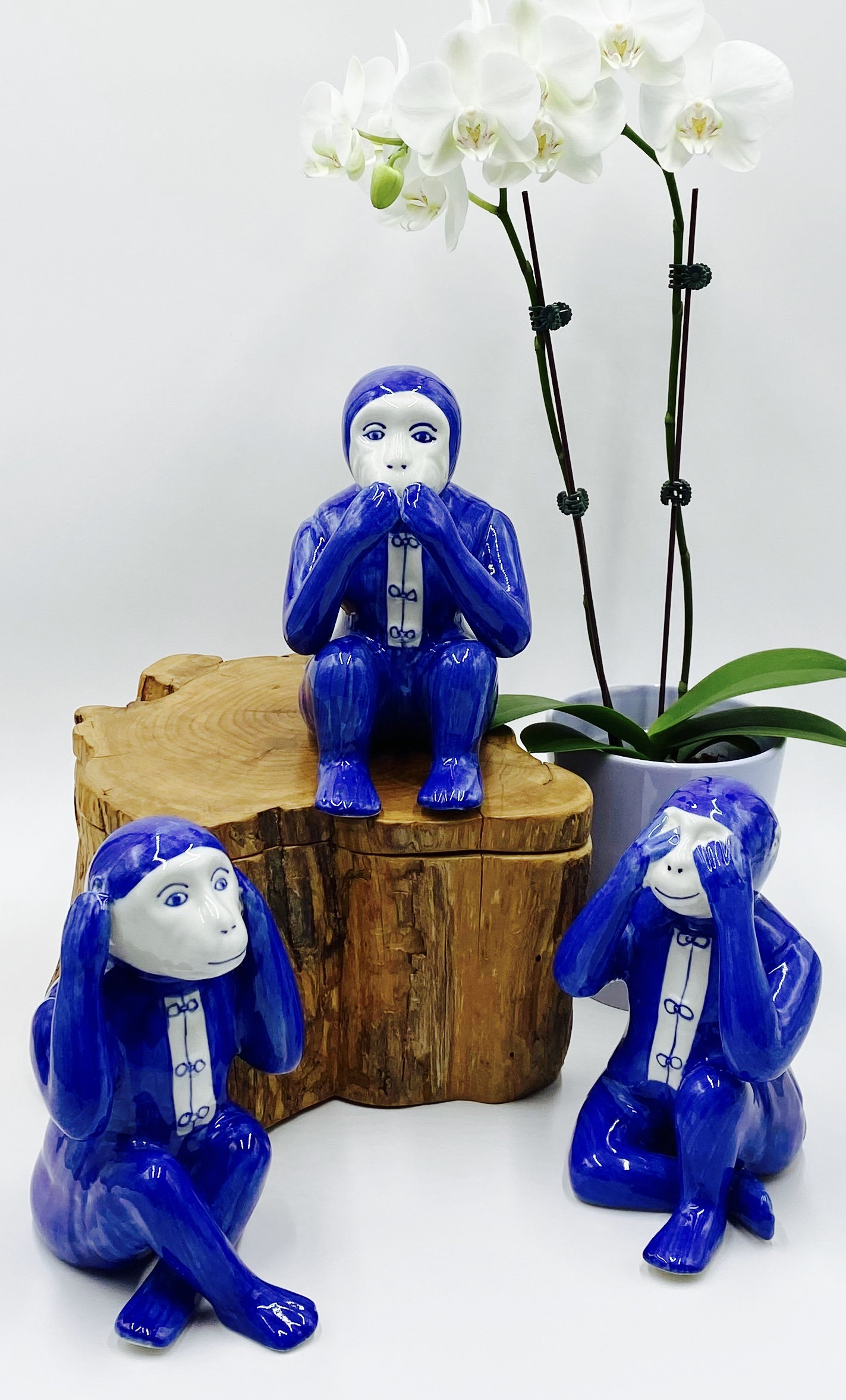 Vintage Ceramic No Evil Monkeys | Hear No Evil | See No Evil