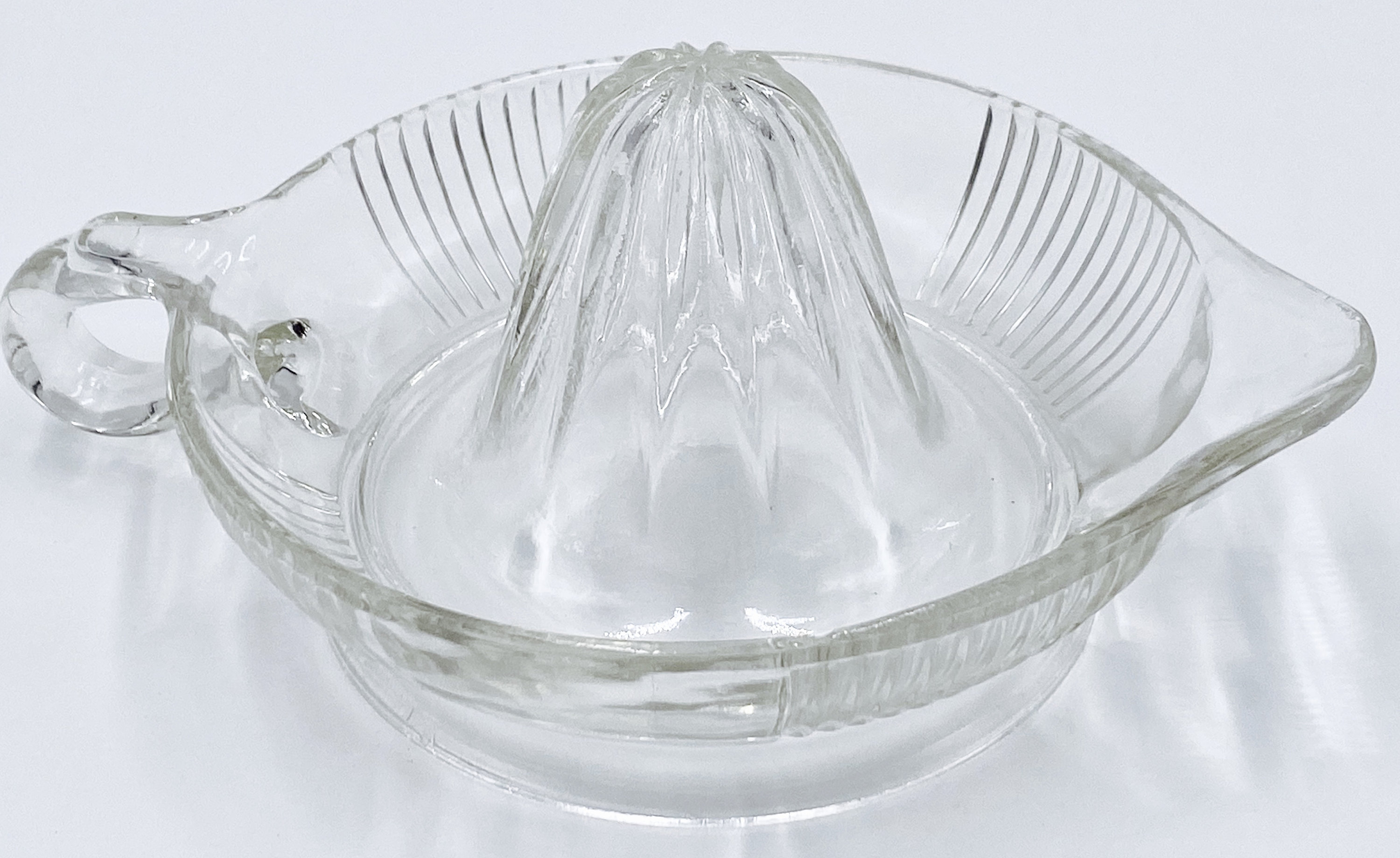 Vintage Solid Glass Citrus Reamer Thick Clear Glass Citrus Etsy