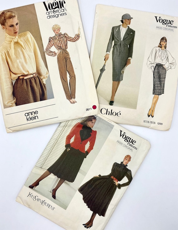Vintage Designer Sewing Patterns | Vogue Paris Original | Chloe
