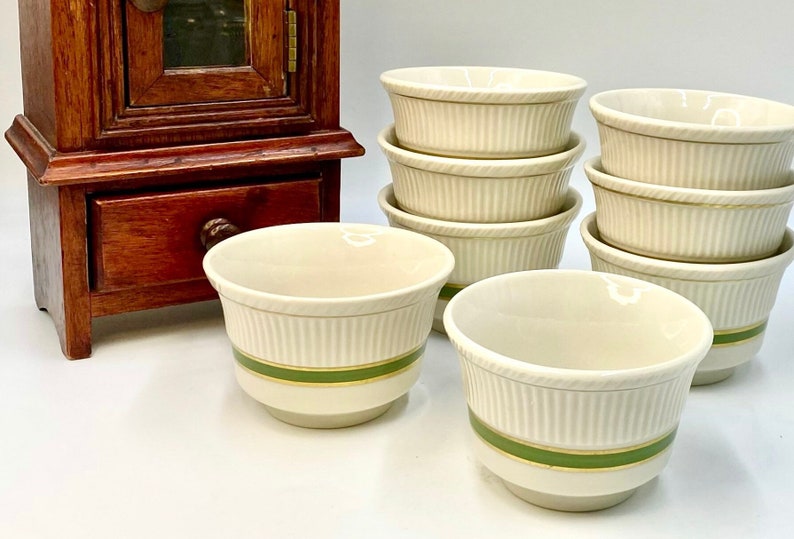 Vintage Shenango Pottery Ramekins Restaurant Ware Custard Etsy