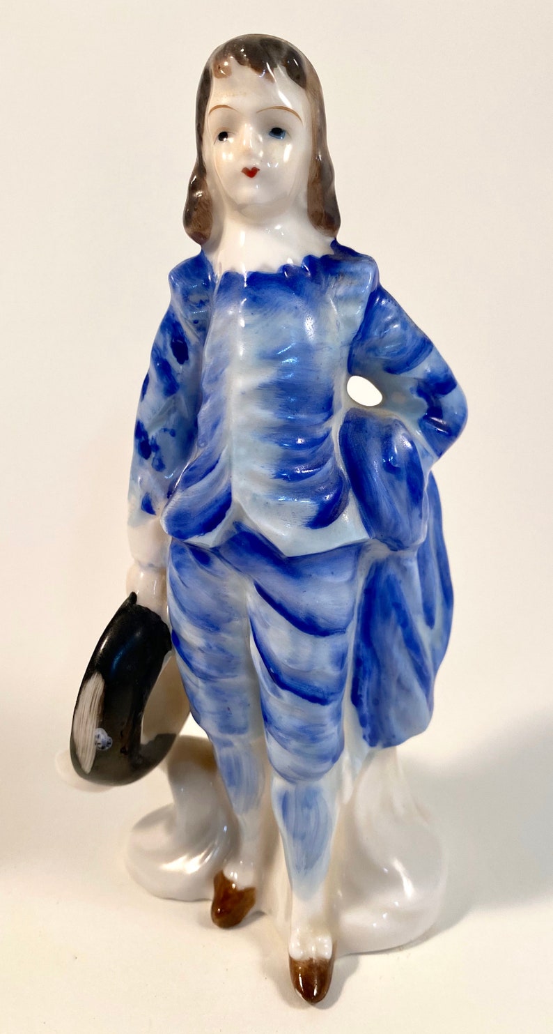 Vintage Blue Boy Figurine Ceramic Porcelain Blue Boy Etsy