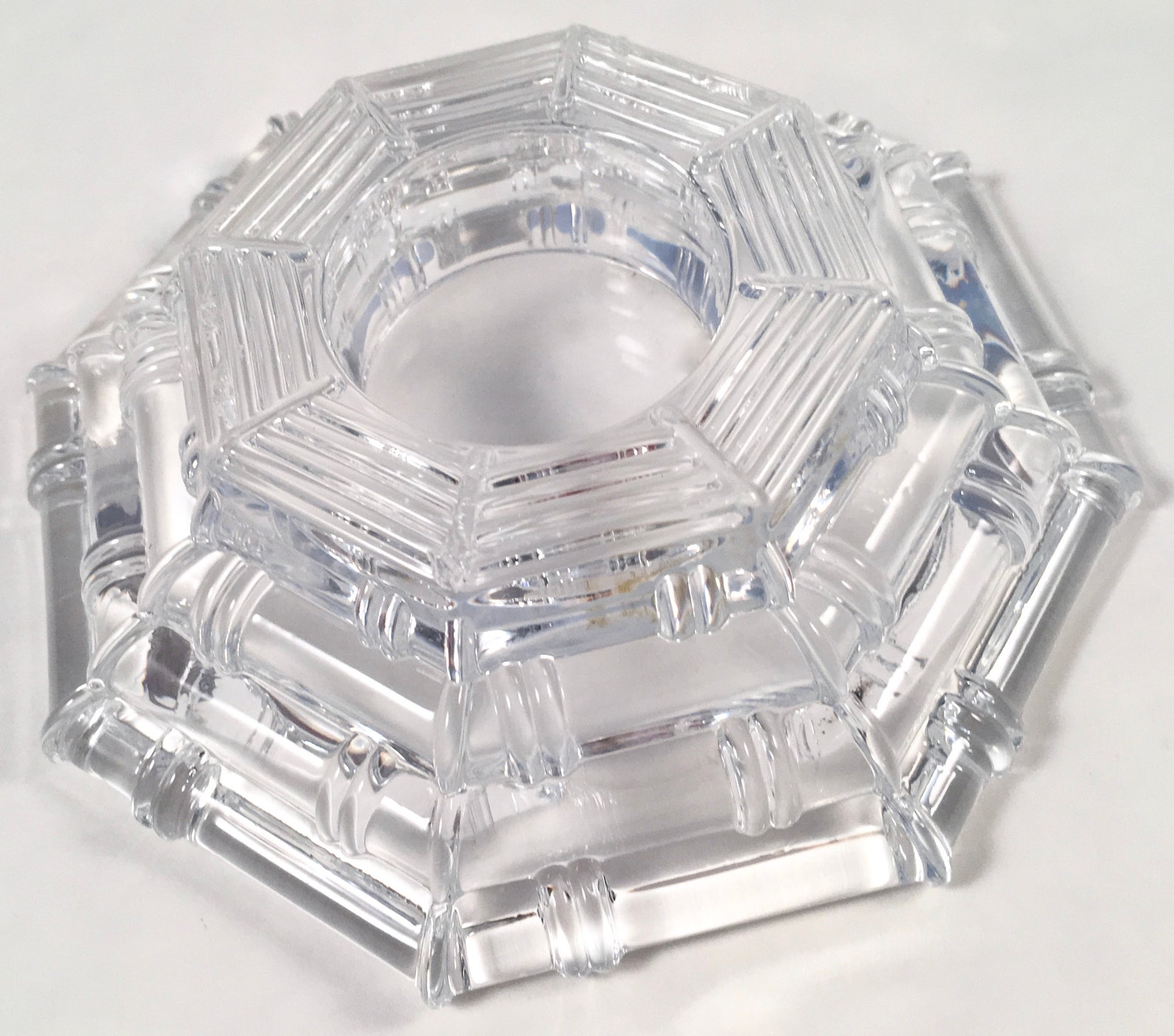 Vintage Glass Votive Holder Pyramid Glass Votive Holder Etsy