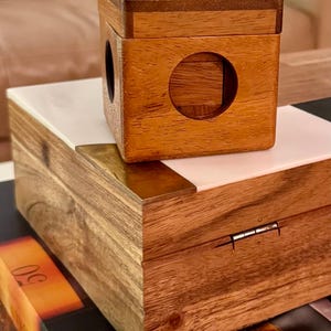 Vintage Wooden Soma Cube Puzzle | Three Dimensional Dissection Puzzle | Desk Accessory | Fun Brain Teaser | Piet Hein Tangram Puzzle